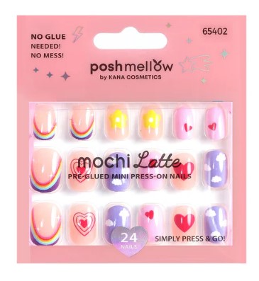 Poshmellow Mochi Latte Pre-Glued Mini Press-On Nails – 65402 - ANNS BEAUTY SUPPLY